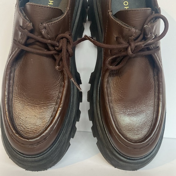 ALOHAS Tycoon Leather Chunky Loafers Brown Free People Brown Sz EU41/US 10-10.5 - Picture 11 of 12
